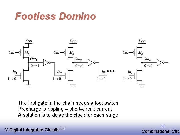 Footless Domino The first gate in the chain needs a foot switch Precharge is