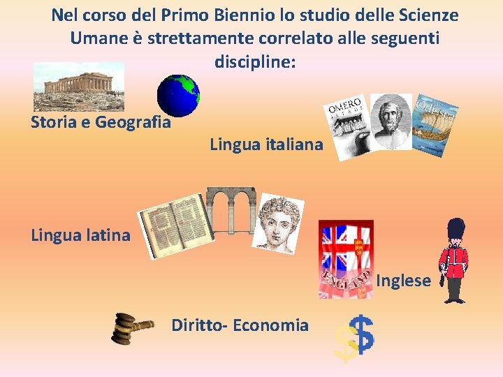 Nel corso del Primo Biennio lo studio delle Scienze Umane è strettamente correlato alle