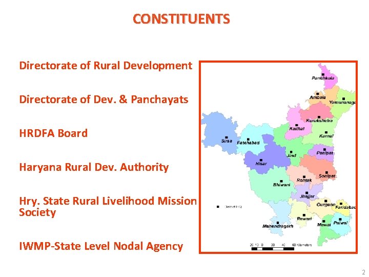 CONSTITUENTS Directorate of Rural Development Directorate of Dev. & Panchayats HRDFA Board Haryana Rural