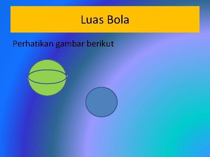 Luas Bola Perhatikan gambar berikut r 