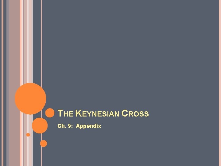 THE KEYNESIAN CROSS Ch. 9: Appendix 