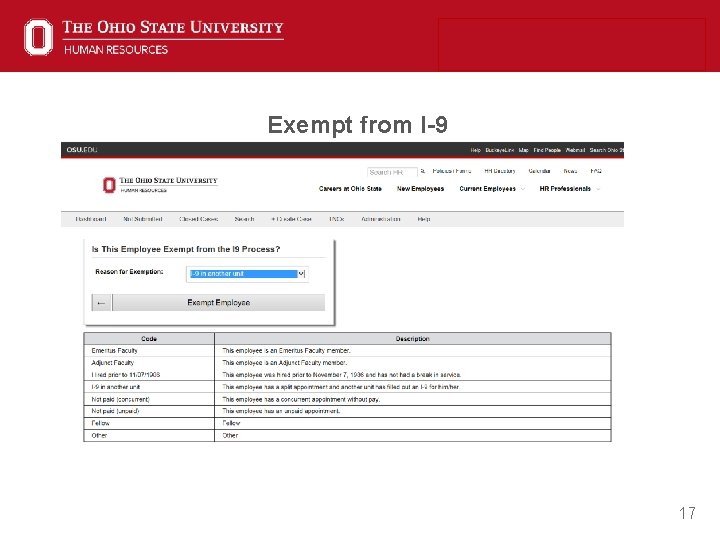 Exempt from I-9 17 