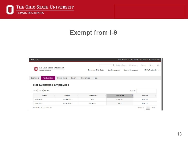 Exempt from I-9 18 