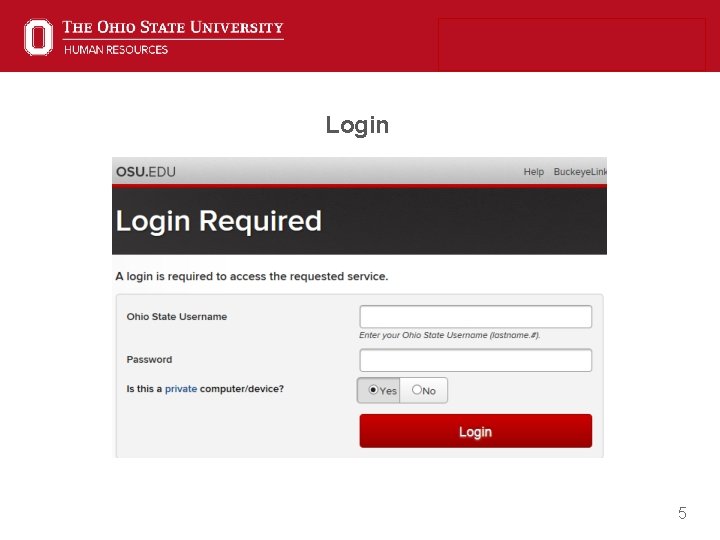 Login 5 