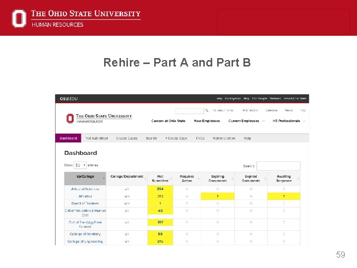 Rehire – Part A and Part B 59 