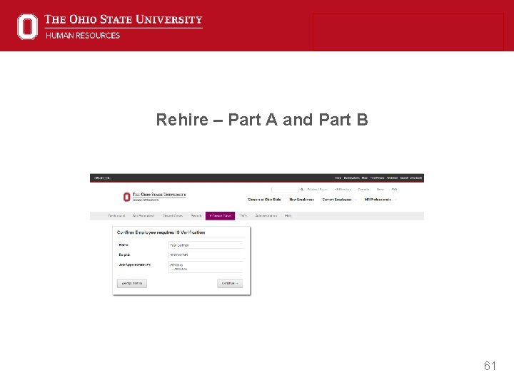 Rehire – Part A and Part B 61 