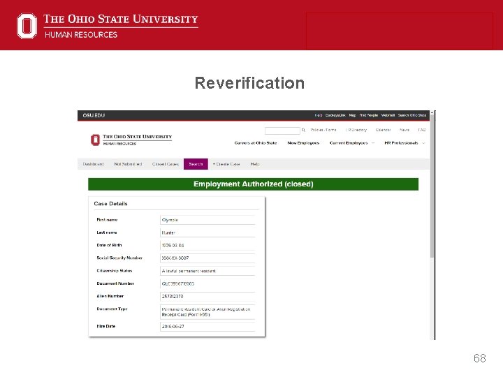 Reverification 68 