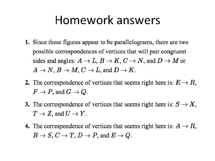 Homework answers 