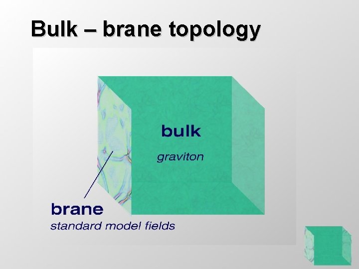 Bulk – brane topology Bulk – brane topology