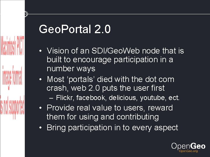 Geo. Portal 2. 0 • Vision of an SDI/Geo. Web node that is built
