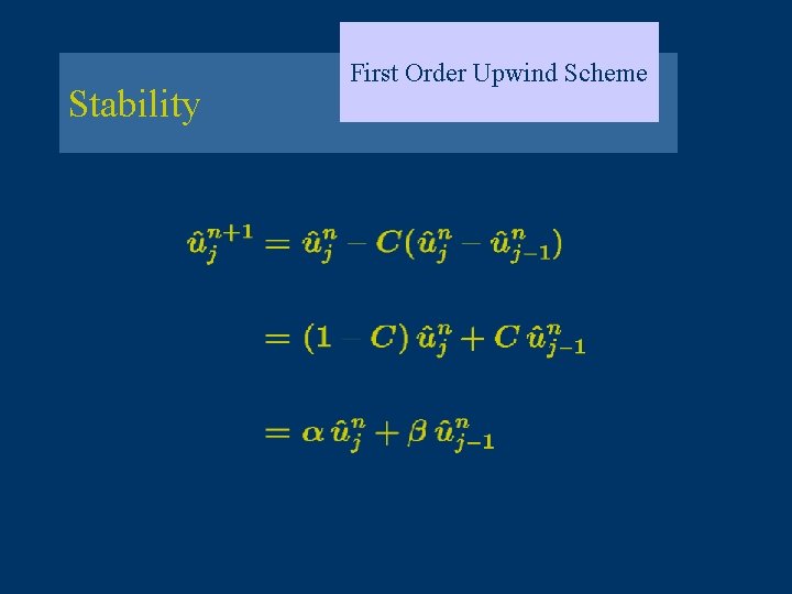 Stability First Order Upwind Scheme 