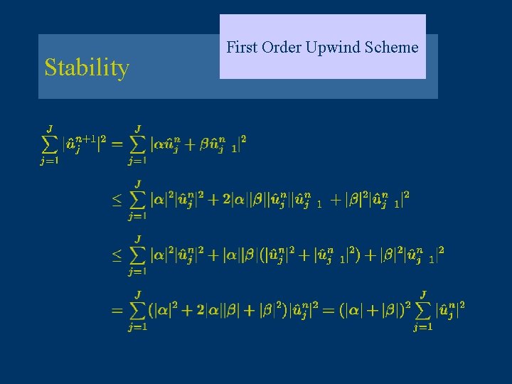 Stability First Order Upwind Scheme 