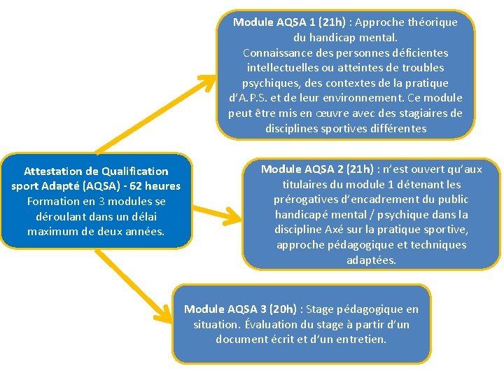 Module AQSA 1 (21 h) : Approche théorique du handicap mental. Connaissance des personnes