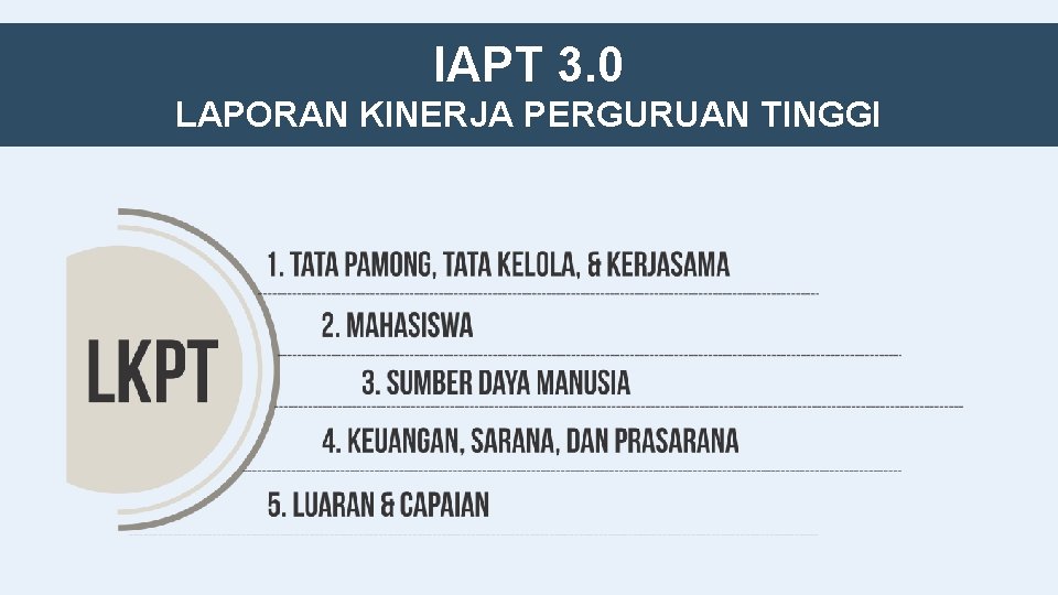 IAPT 3. 0 LAPORAN KINERJA PERGURUAN TINGGI 