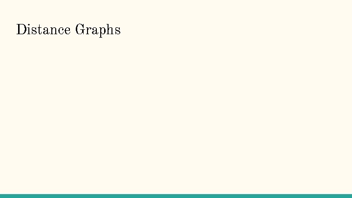 Distance Graphs 