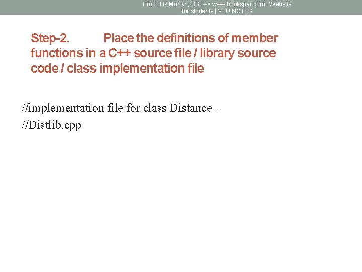 Prof. B. R. Mohan, SSE--> www. bookspar. com | Website for students | VTU