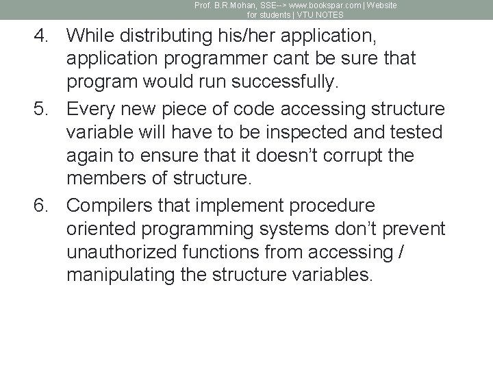 Prof. B. R. Mohan, SSE--> www. bookspar. com | Website for students | VTU
