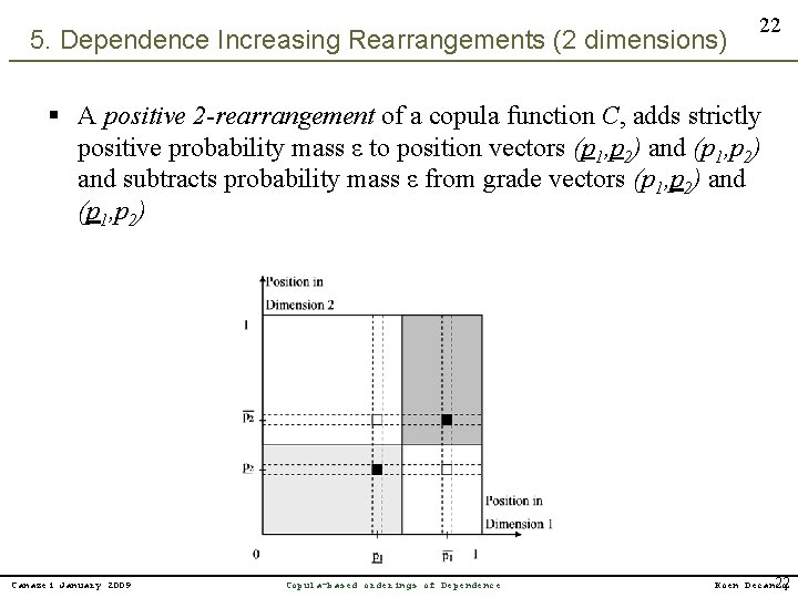 5. Dependence Increasing Rearrangements (2 dimensions) 22 § A positive 2 -rearrangement of a