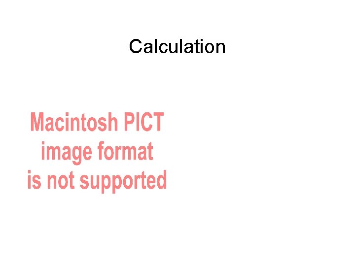 Calculation 