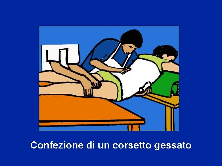 Confezione di un corsetto gessato 