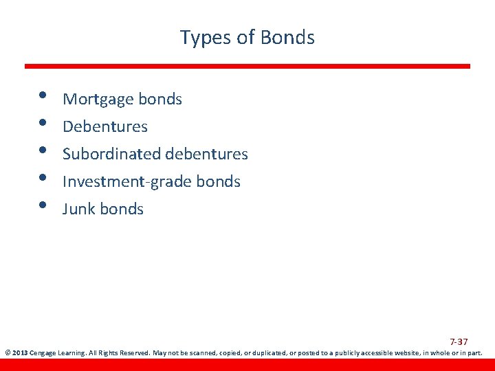 Chapter 7 Bonds and Their Valuation Key Features