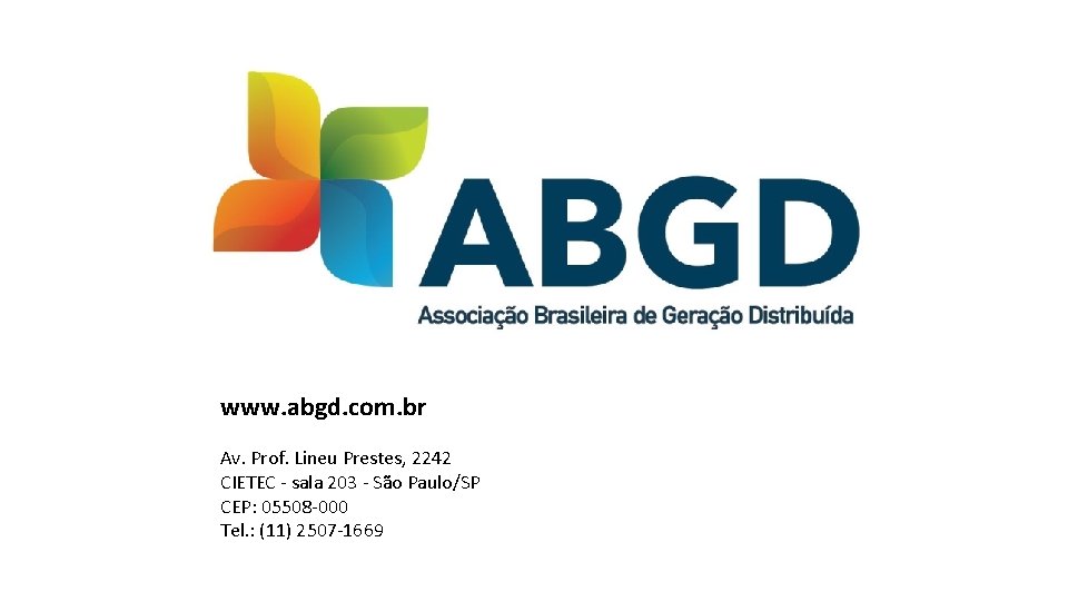 www. abgd. com. br Av. Prof. Lineu Prestes, 2242 CIETEC - sala 203 -