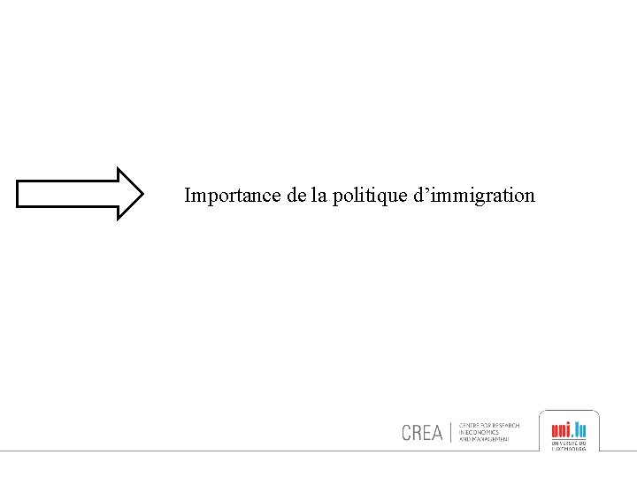 Importance de la politique d’immigration 