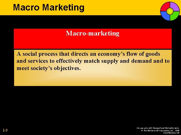 Macro Marketing Macro-marketing A social process that directs an economy’s flow of goods and