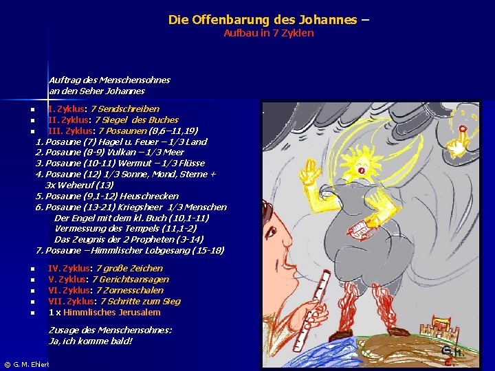 Die Offenbarung des Johannes – Aufbau in 7 Zyklen Auftrag des Menschensohnes an den