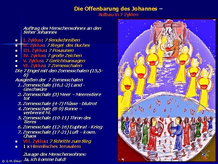 Die Offenbarung des Johannes – Aufbau in 7 Zyklen Auftrag des Menschensohnes an den