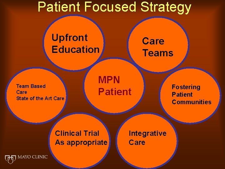 Patient Focused Strategy Upfront Education Team Based Care State of the Art Care Teams