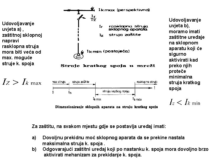 Udovoljavanje uvjeta b), moramo imati zaštitne uređaje na sklopnom aparatu koji će sigurno aktivirati