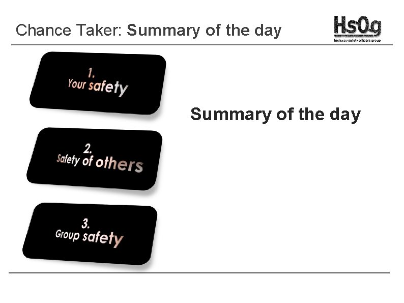 Chance Taker: Summary of the day 