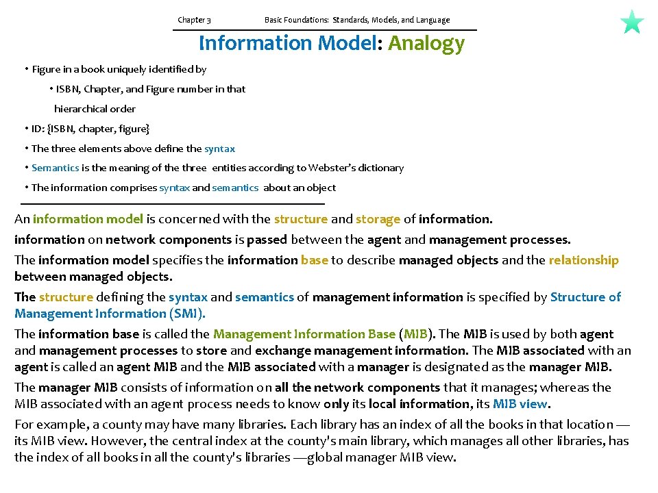 Chapter 3 Basic Foundations: Standards, Models, and Language Information Model: Analogy • Figure in