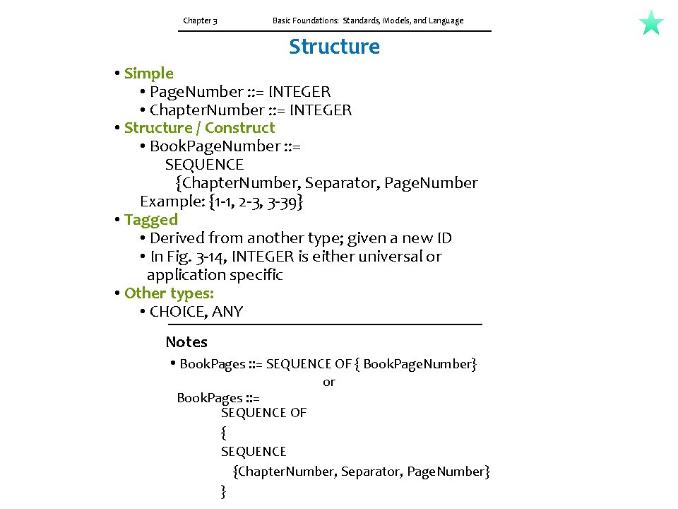 Chapter 3 Basic Foundations: Standards, Models, and Language Structure • Simple • Page. Number