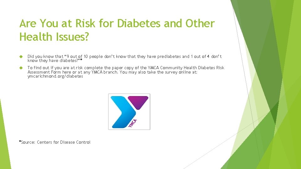 Are You at Risk for Diabetes and Other Health Issues? Did you know that