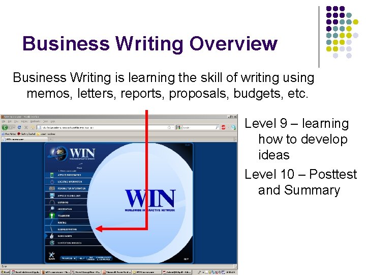 Business Writing Overview Business Writing is learning the skill of writing using memos, letters,