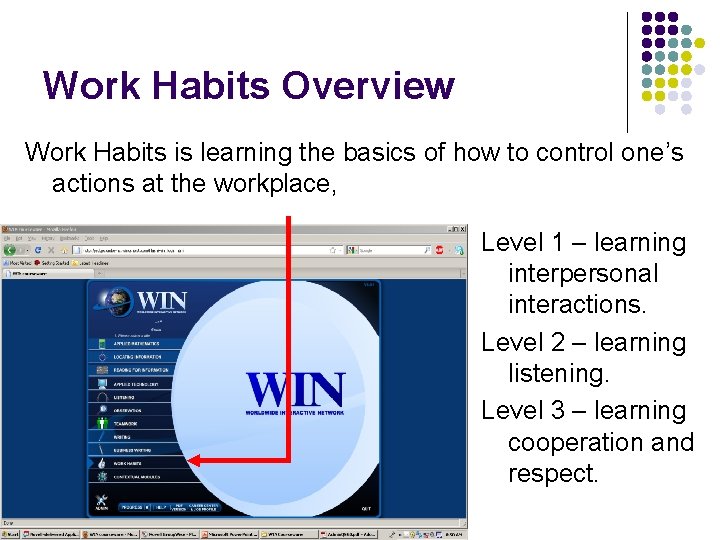 Work Habits Overview Work Habits is learning the basics of how to control one’s
