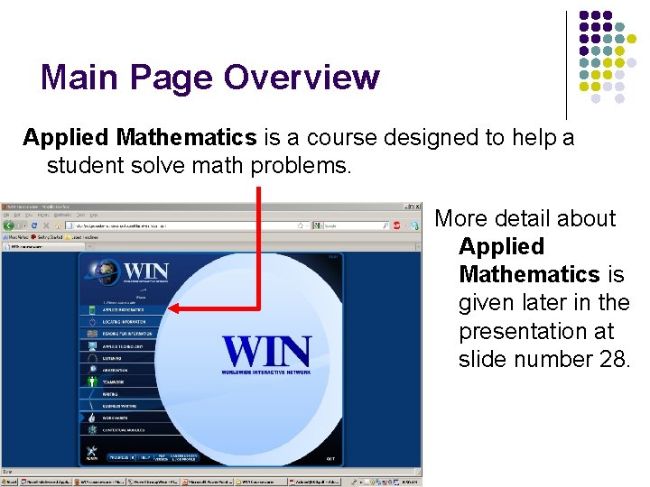 Main Page Overview Applied Mathematics is a course designed to help a student solve