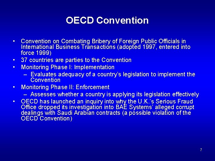 OECD Convention • Convention on Combating Bribery of Foreign Public Officials in International Business