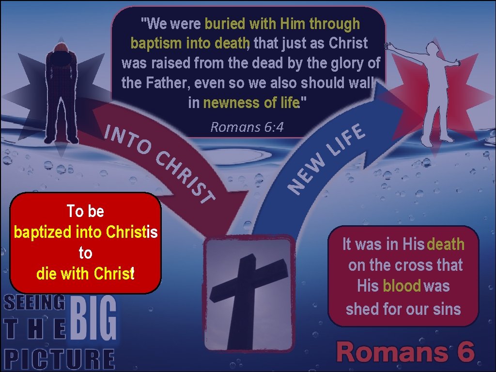"We were buried with Him through baptism into death, that just as Christ was