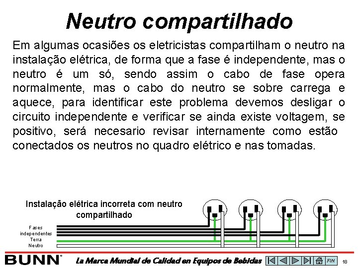 Neutro compartilhado Em algumas ocasiões os eletricistas compartilham o neutro na instalação elétrica, de