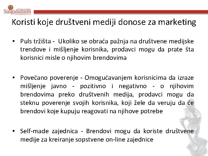 Koristi koje društveni mediji donose za marketing • Puls tržišta - Ukoliko se obraća