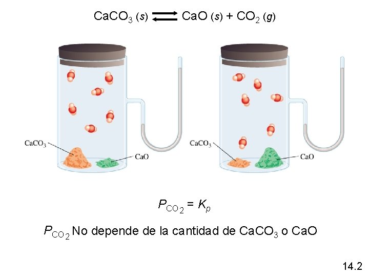 Ca. CO 3 (s) Ca. O (s) + CO 2 (g) PCO 2 =