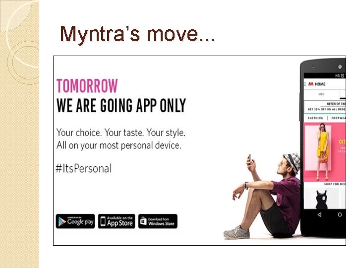 Myntra’s move. . . 