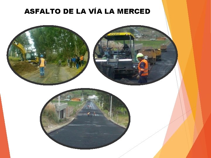 ASFALTO DE LA VÍA LA MERCED 