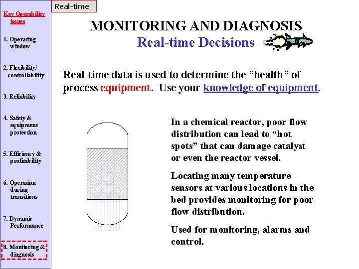 Real-time Key Operability issues 1. Operating window 2. Flexibility/ controllability 3. Reliability 4. Safety