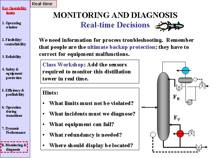 Real-time Key Operability issues 1. Operating window 2. Flexibility/ controllability 3. Reliability 4. Safety