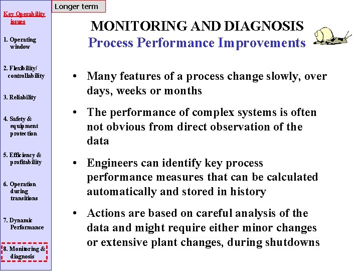 Longer term Key Operability issues 1. Operating window 2. Flexibility/ controllability 3. Reliability 4.