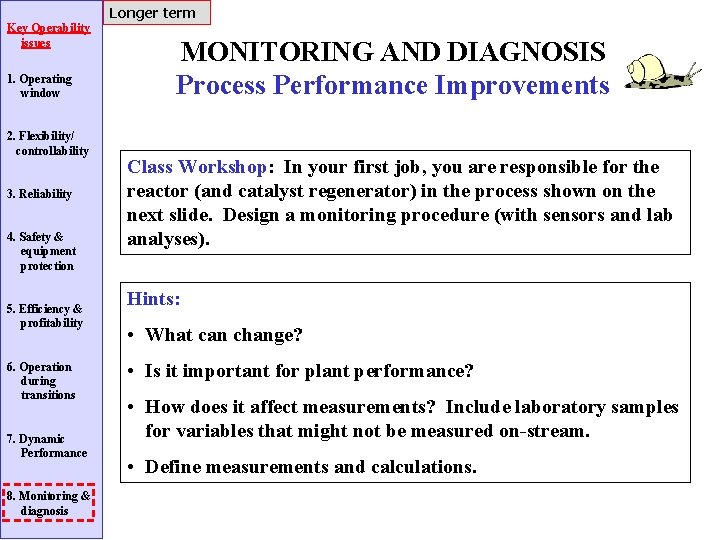 Longer term Key Operability issues 1. Operating window 2. Flexibility/ controllability 3. Reliability 4.